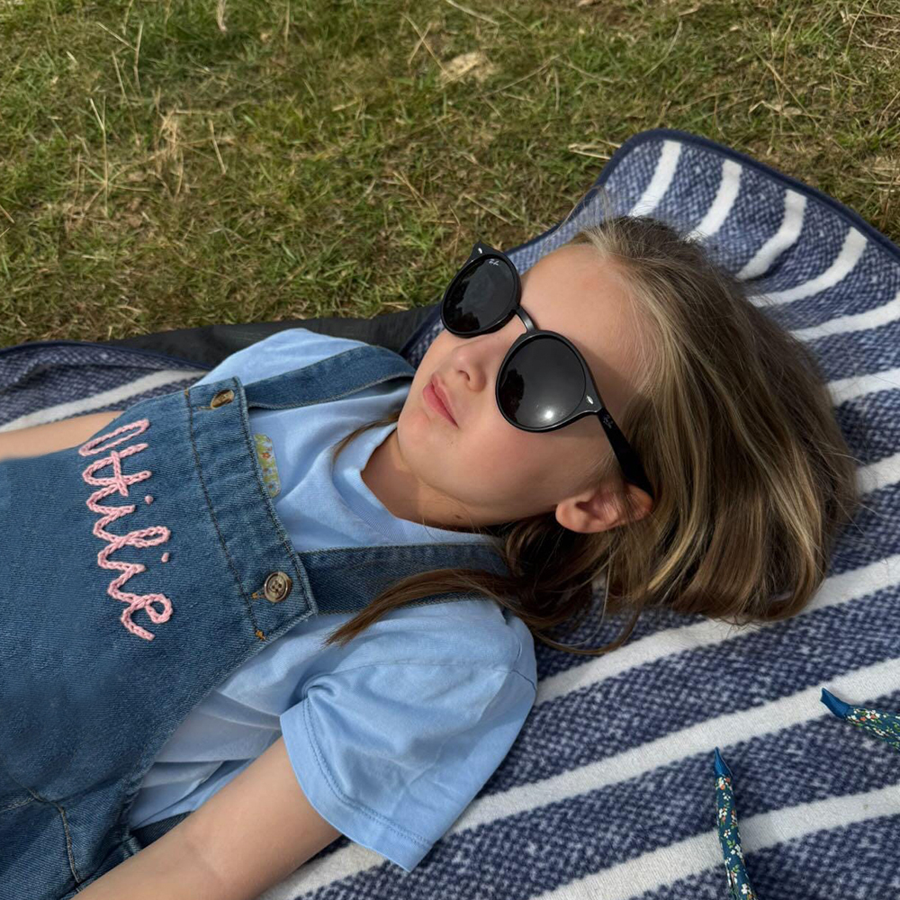 Personalized Kids Hand Embroidered  Denim Overalls| Pants24