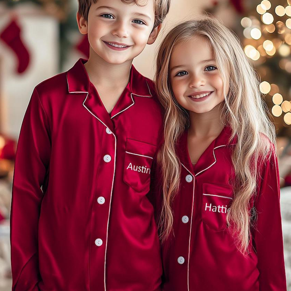 Personalized Family Stain Christmas Pajamas Set| Match07