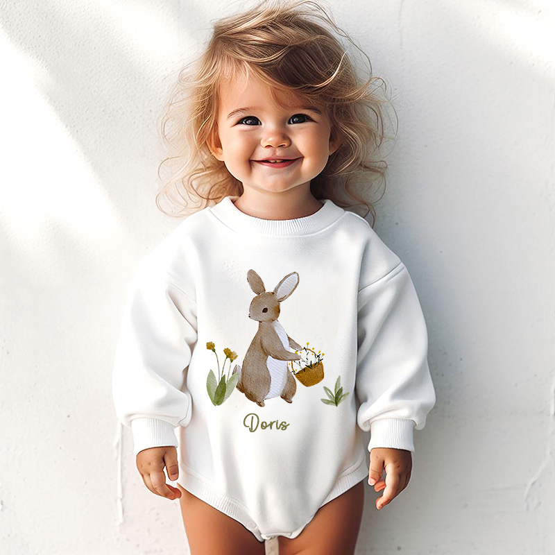 Personalized Baby's Easter Sweatshirt Romper| BBcloth8203