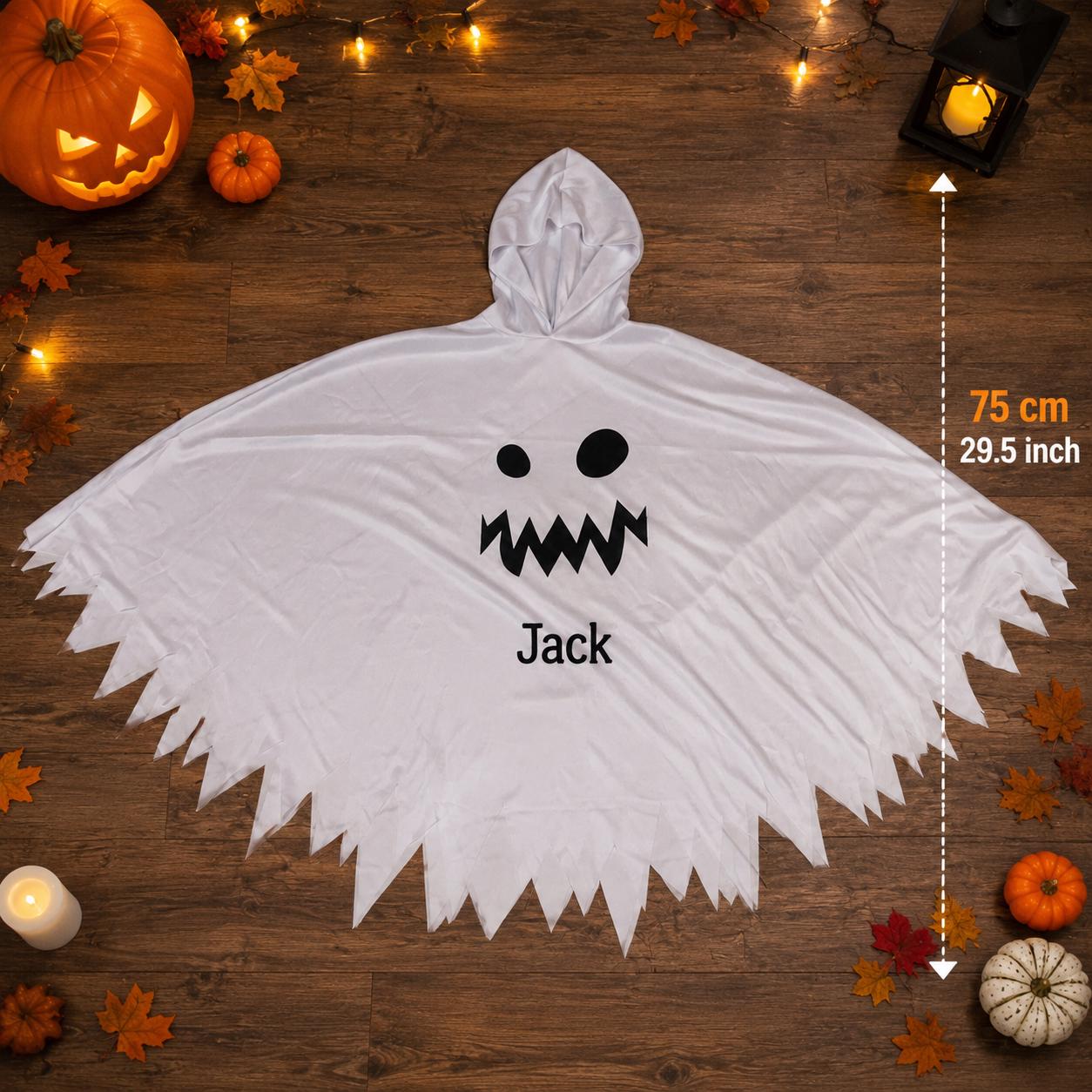 Personalized Kids Embroidered Halloween Ghost Costume Cape| YESHalloween18