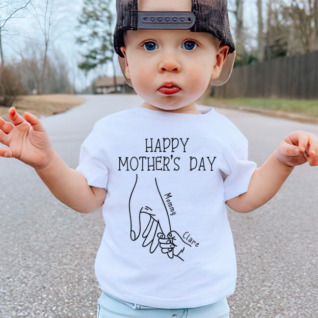 Personalized Kid HappyMother's Day T-Shirt| Cloth1437