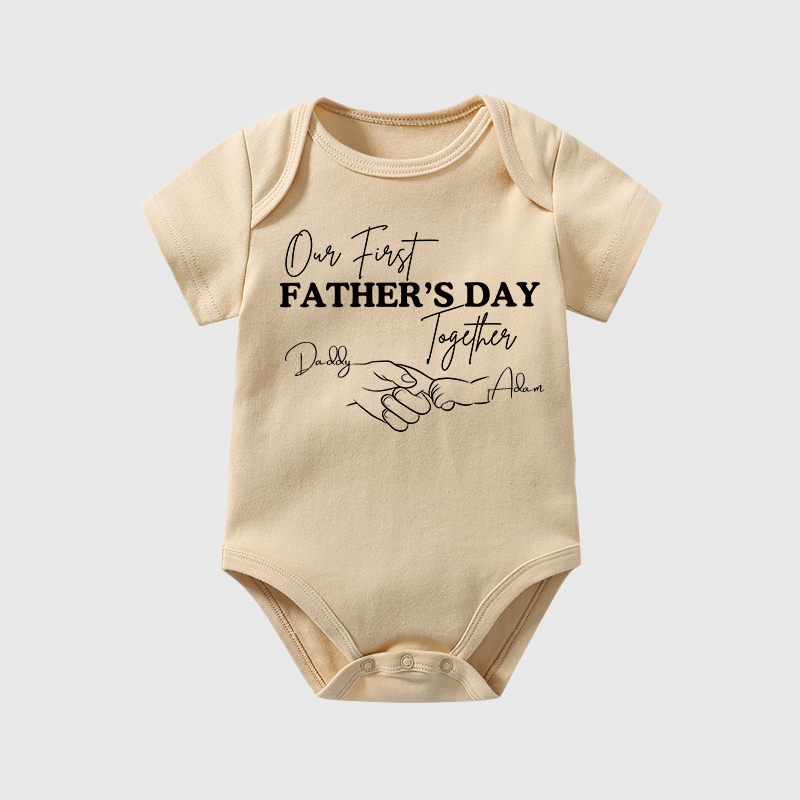 Personalized Happy First Father's Day Cozy Onesie| BBcloth2226