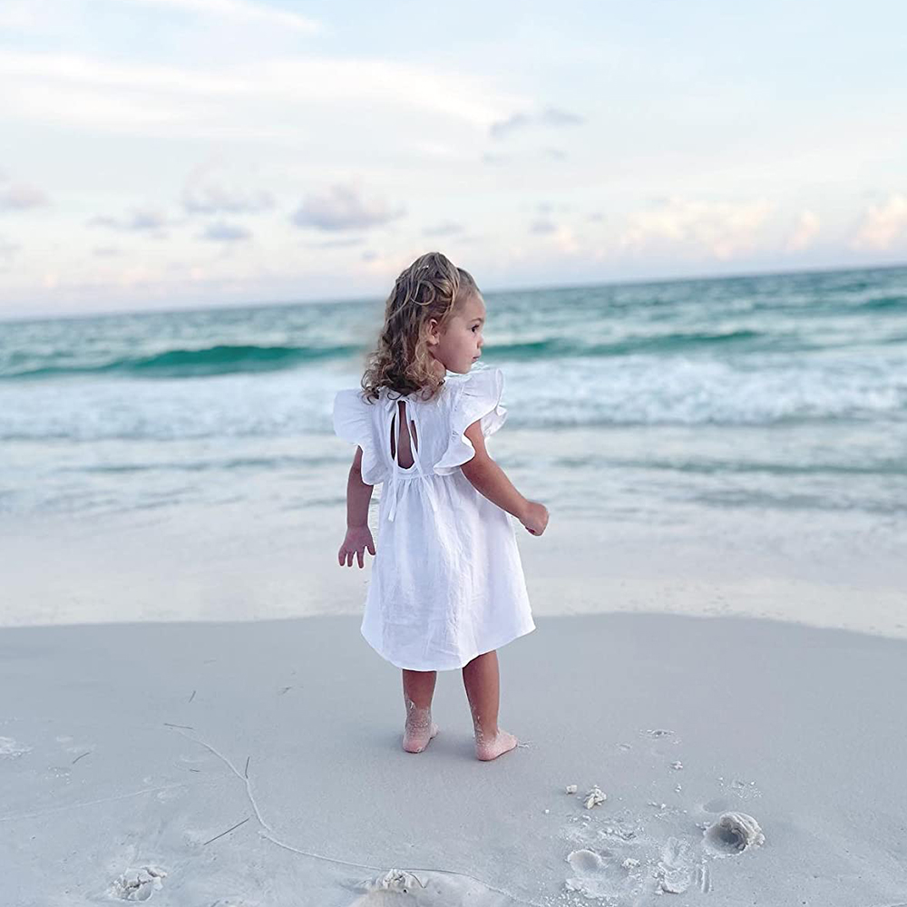 Personalized Girls Name Sleeveless Ruffle Dress| Dress18