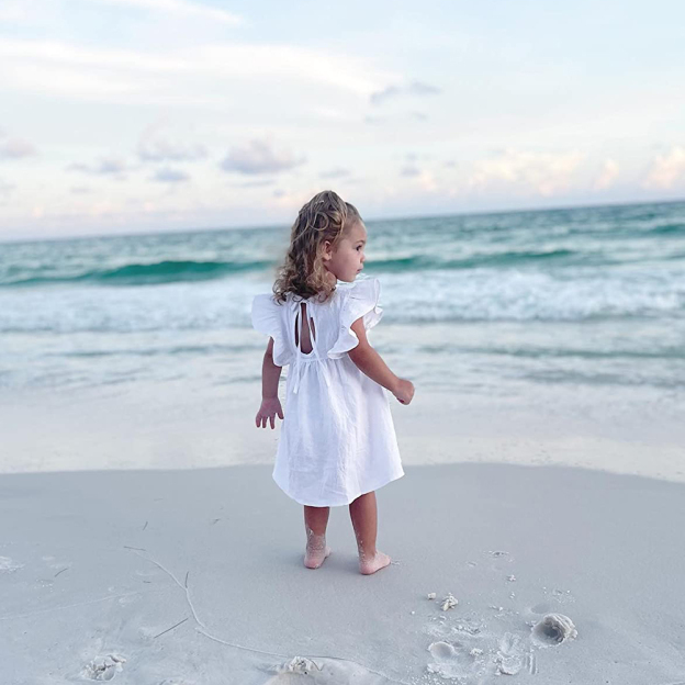 Personalized Girls Name Sleeveless Ruffle Dress| Dress18