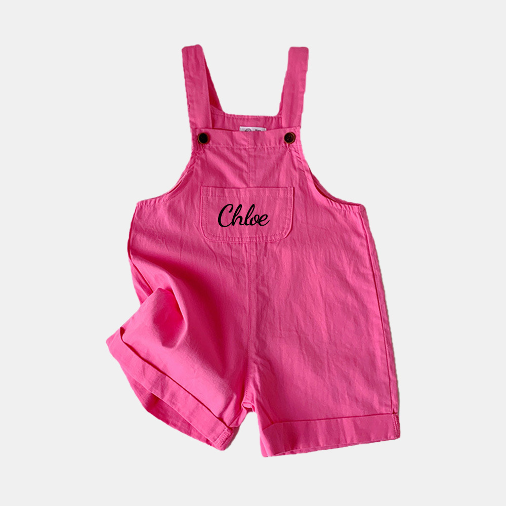 Personalized Kids Multicolor Cozy Overalls| Pants18