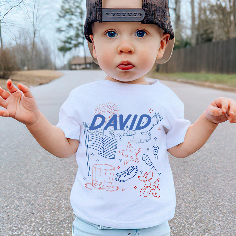 Personalized Kid 4th Of July Independence T-Shirt| Cloth1458
