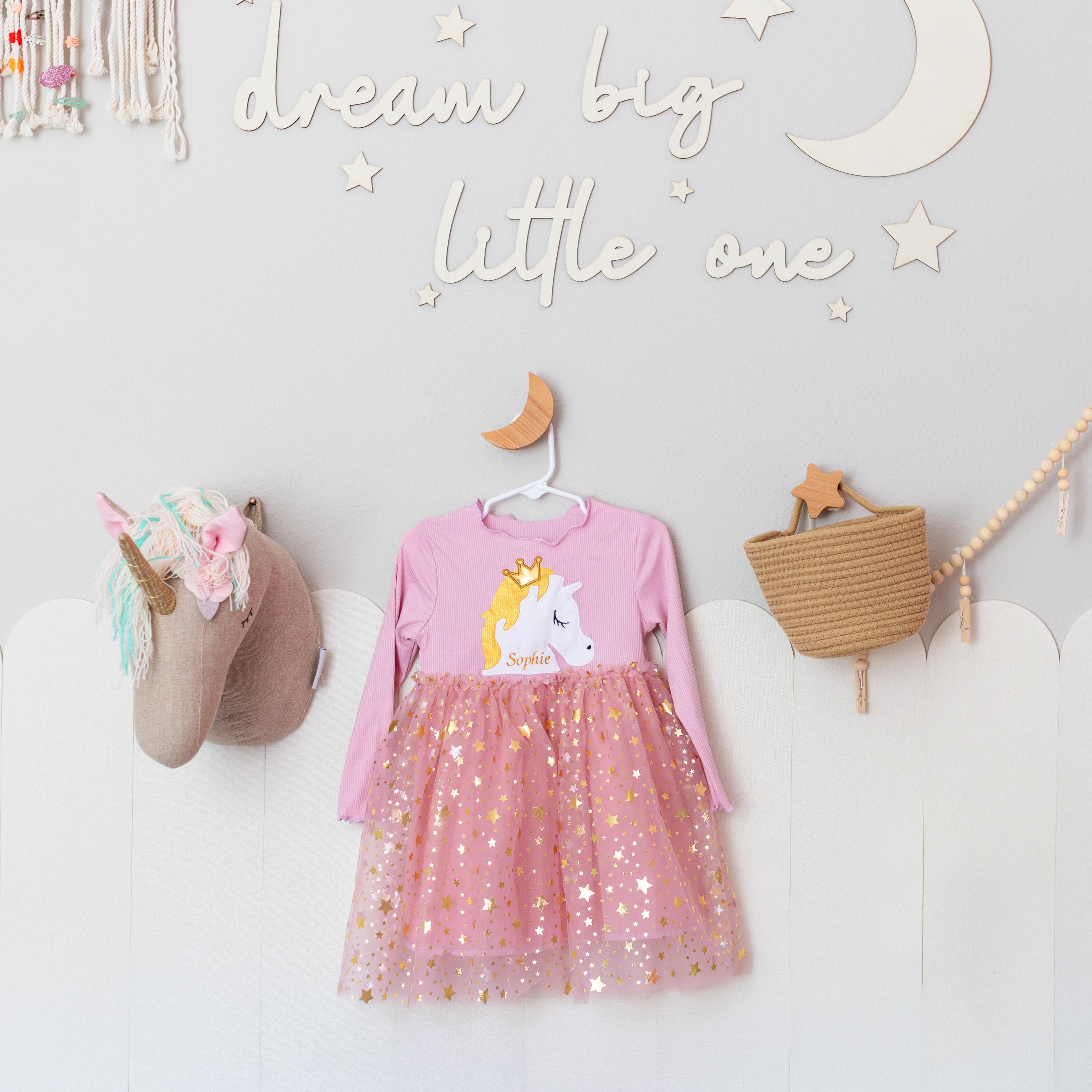 Personalized Girl Unicorn Birthday  Embroidered Tutu Dress| Dress42