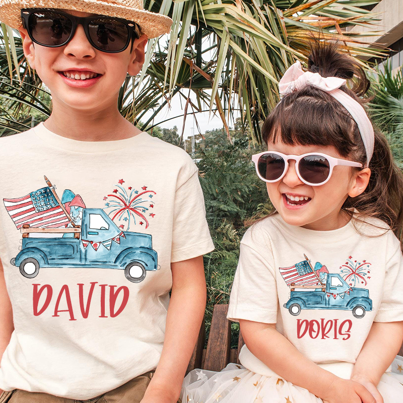 Personalized Kid 4th Of July Independence T-Shirt| Cloth1465