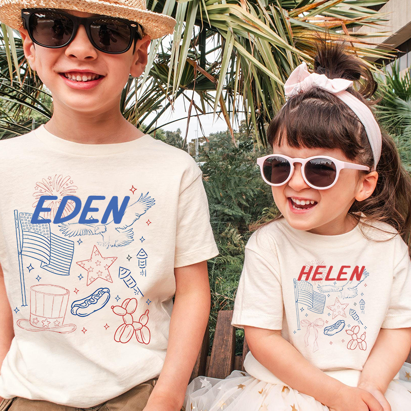 Personalized Kid 4th Of July Independence T-Shirt| Cloth1458