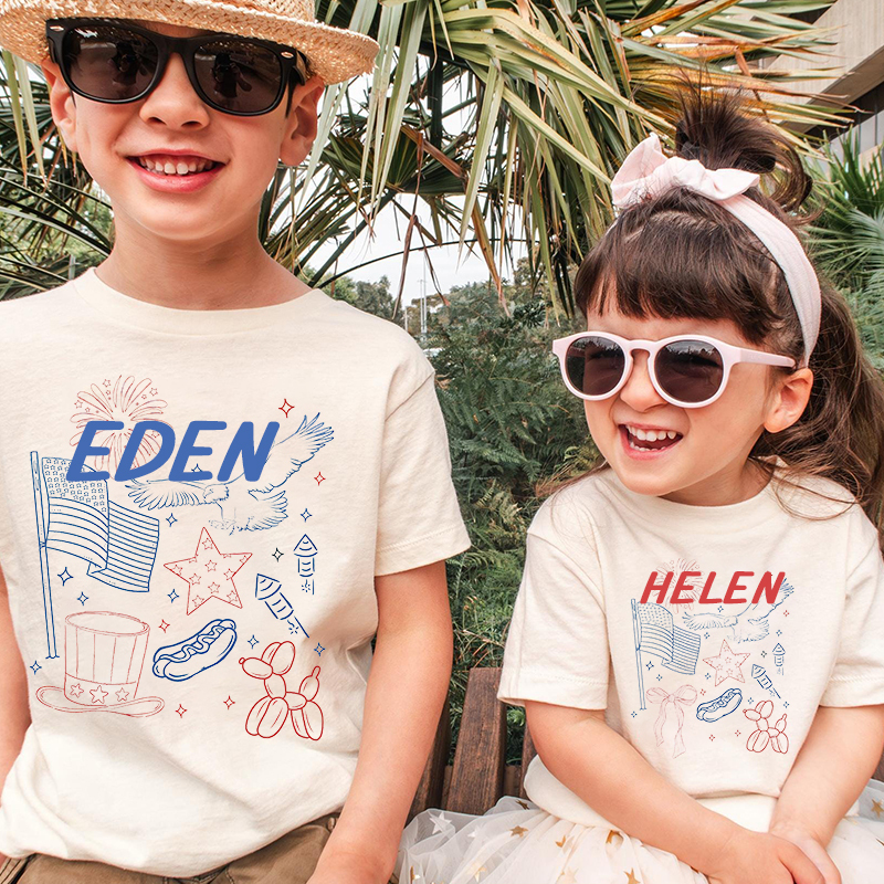 Personalized Kid 4th Of July Independence T-Shirt| Cloth1458