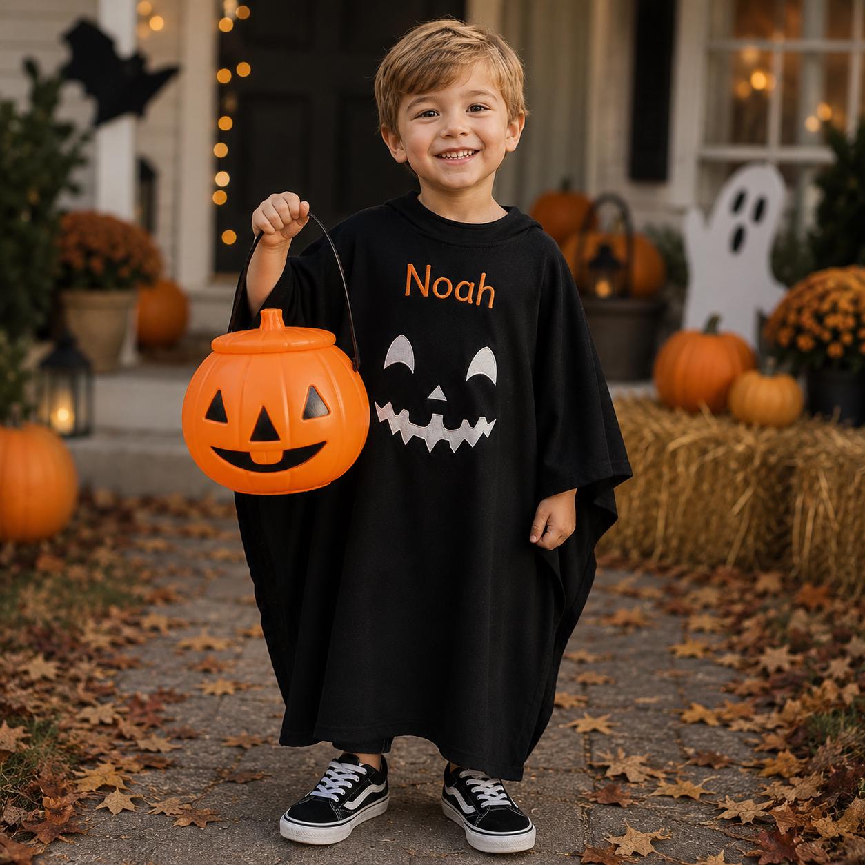 Personalized Kids Embroidered Gift Black Cape with Prop Accessories| YESHalloween20