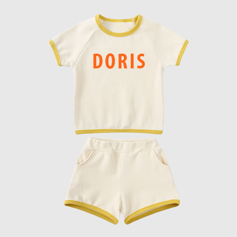 Personalized Kids Summer Name Toddler Shorts Set| Cloth219