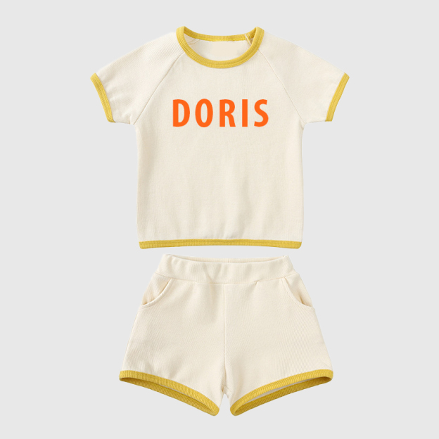 Personalized Kids Summer Name Toddler Shorts Set| Cloth219