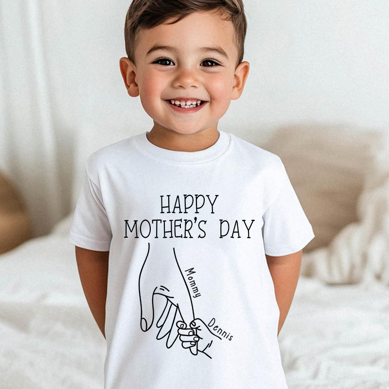 Personalized Kid HappyMother's Day T-Shirt| Cloth1437