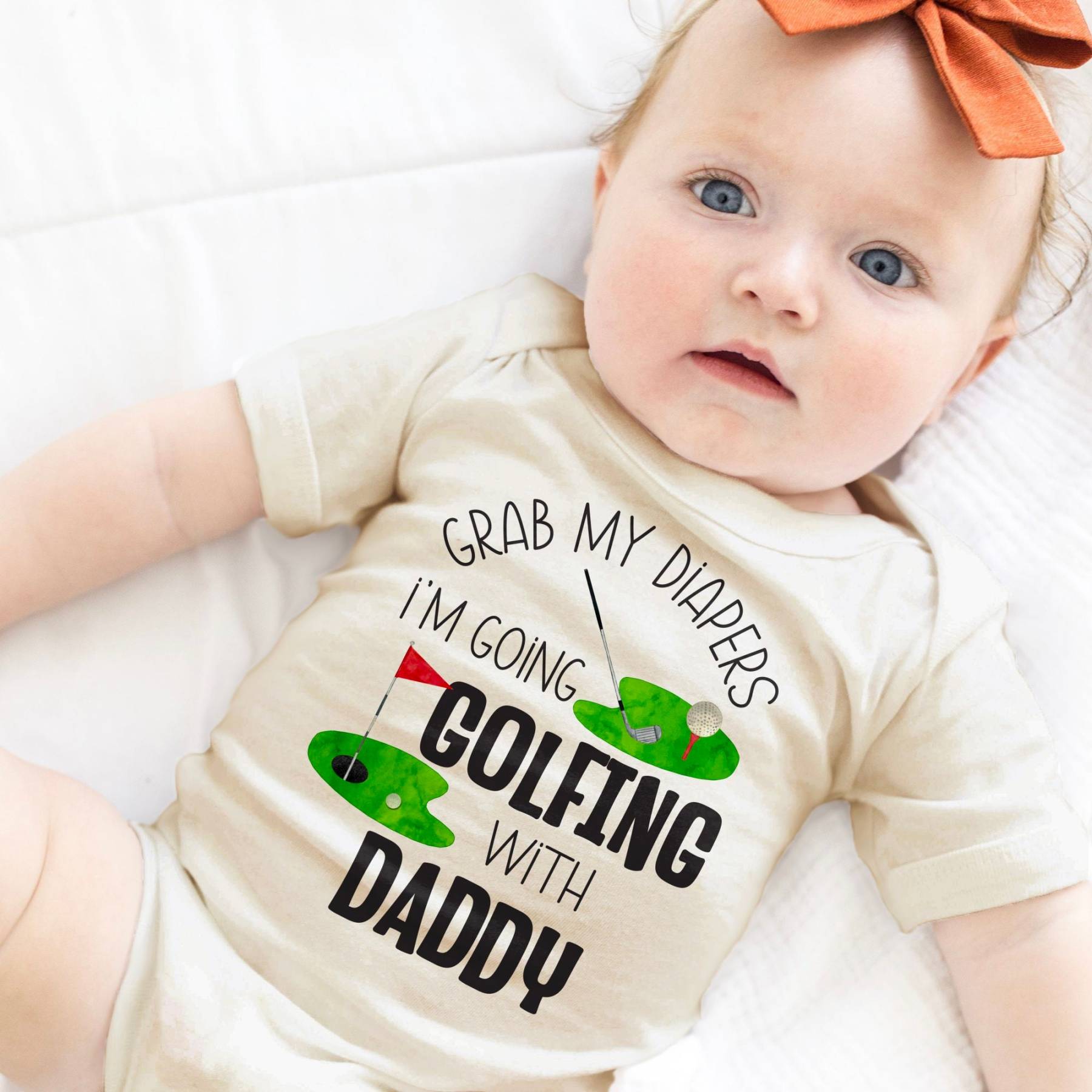 Personalized I'm Going Golfing With Daddy Cozy Onesie| BBcloth2217