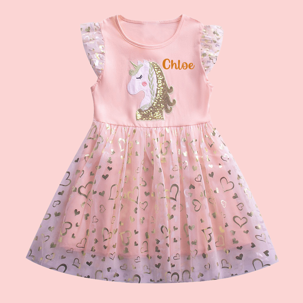 Personalized Girl Magical Unicorn Birthday Dress| Dress06