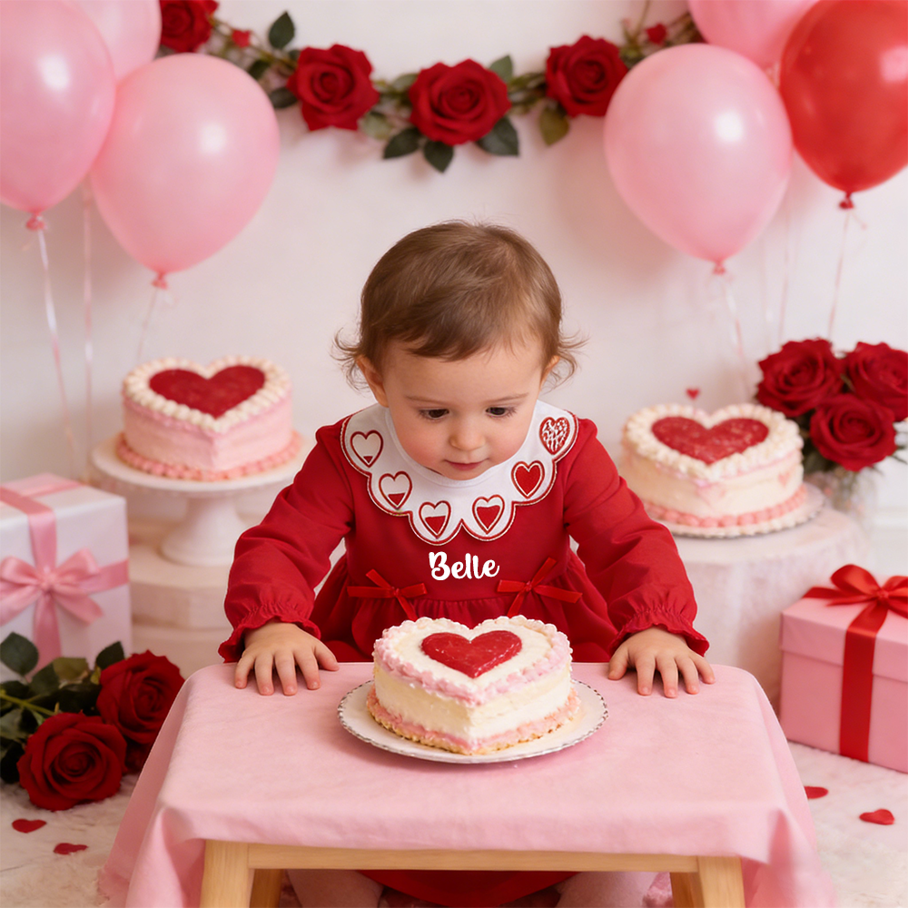 Personalized Girl Valentine's Day Heart Dress| YESVa13