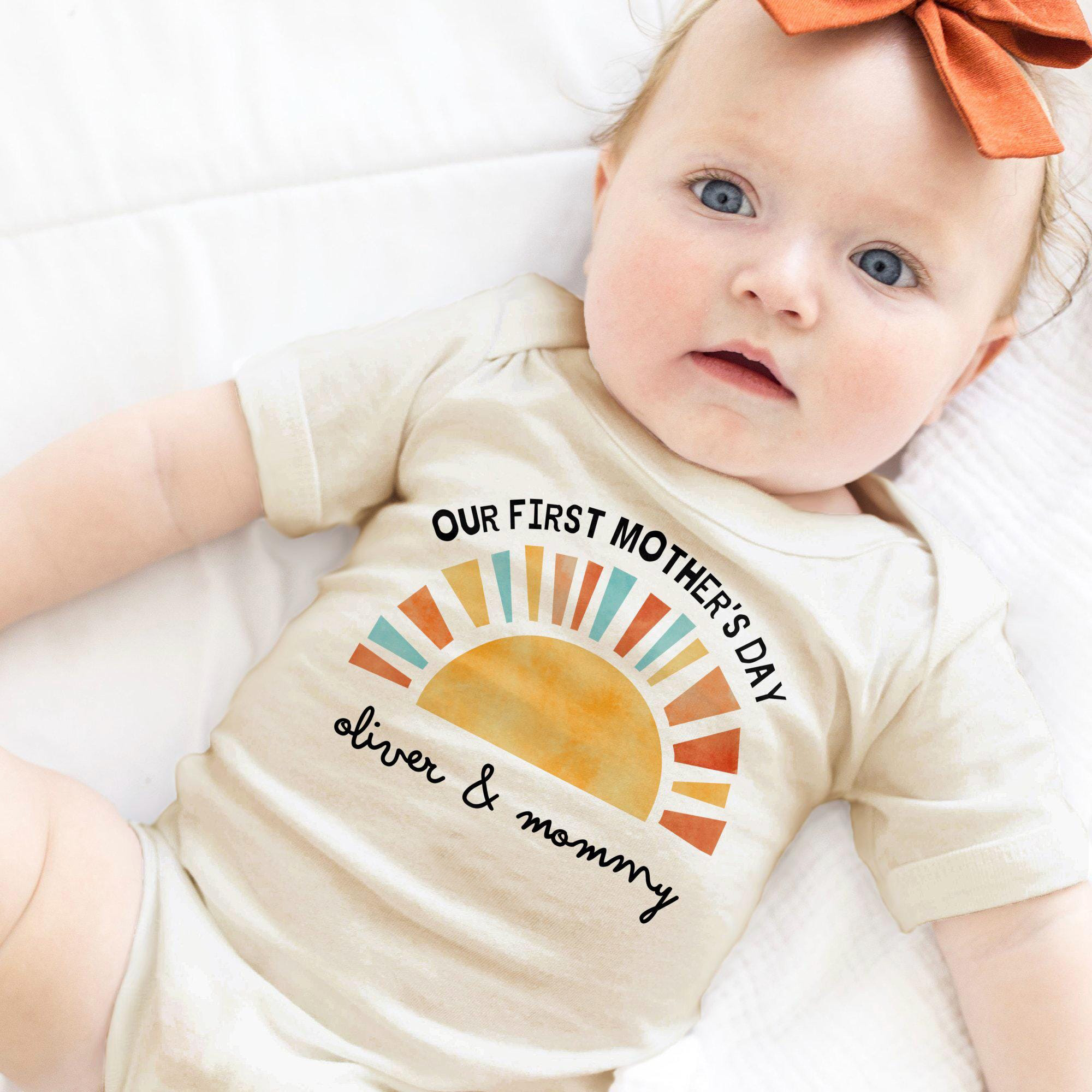 Personalized First Mother's Day Baby Cozy Onesie| BBcloth2212