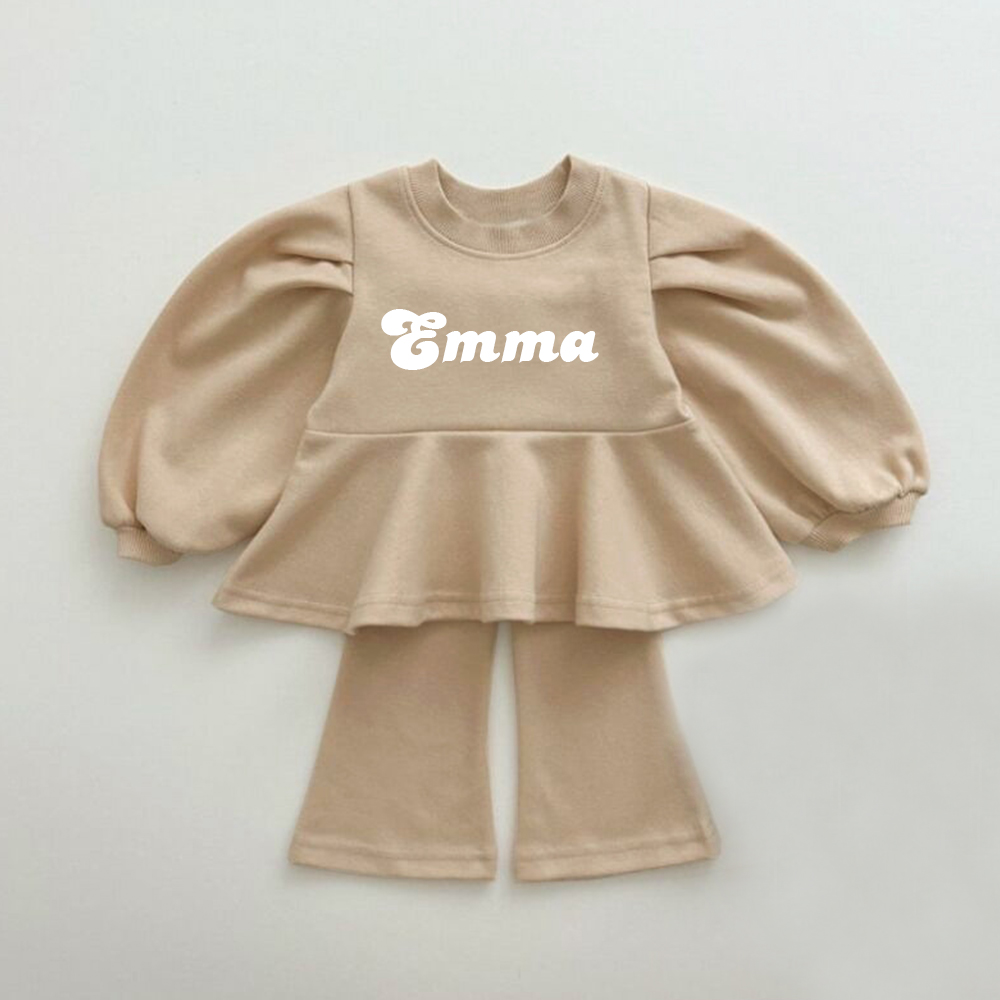 Personalized Girl Casual Sweatshirt and Pants Set| Cloth261