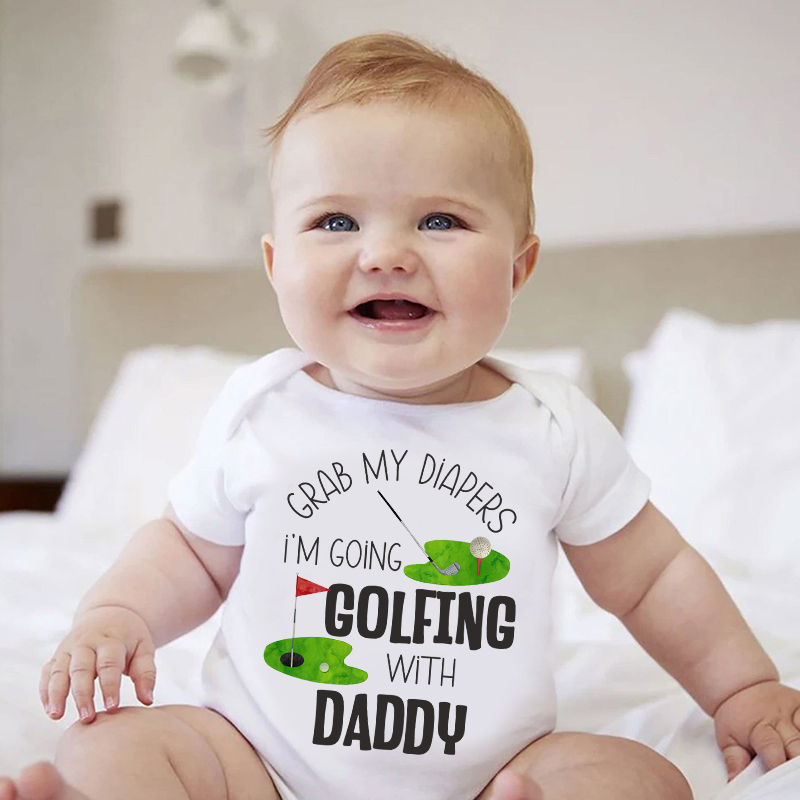 Personalized I'm Going Golfing With Daddy Cozy Onesie| BBcloth2217