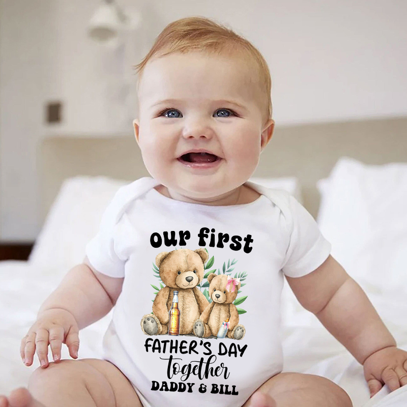 Personalized Happy First Father's Day Cozy Onesie| BBcloth2223