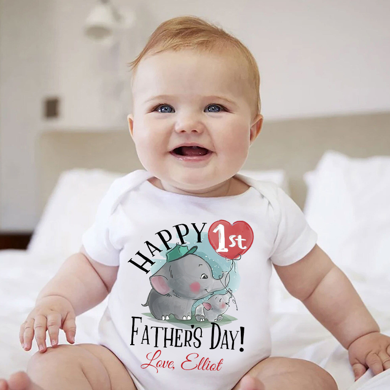 Personalized Happy First Father's Day Cozy Onesie| BBcloth2225