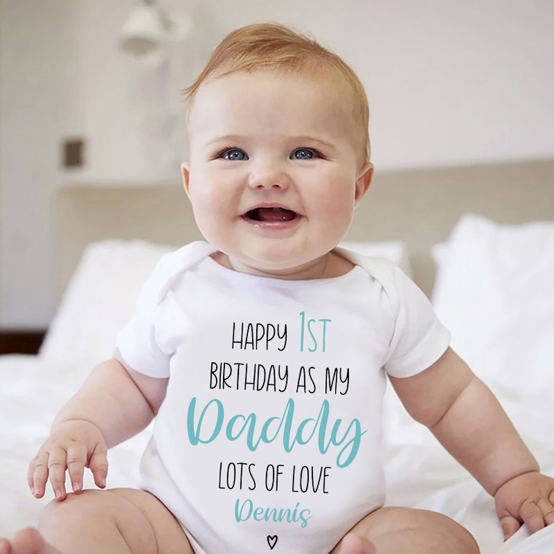 Personalized 1st Birthday as My Daddy Cozy Onesie| BBcloth2208
