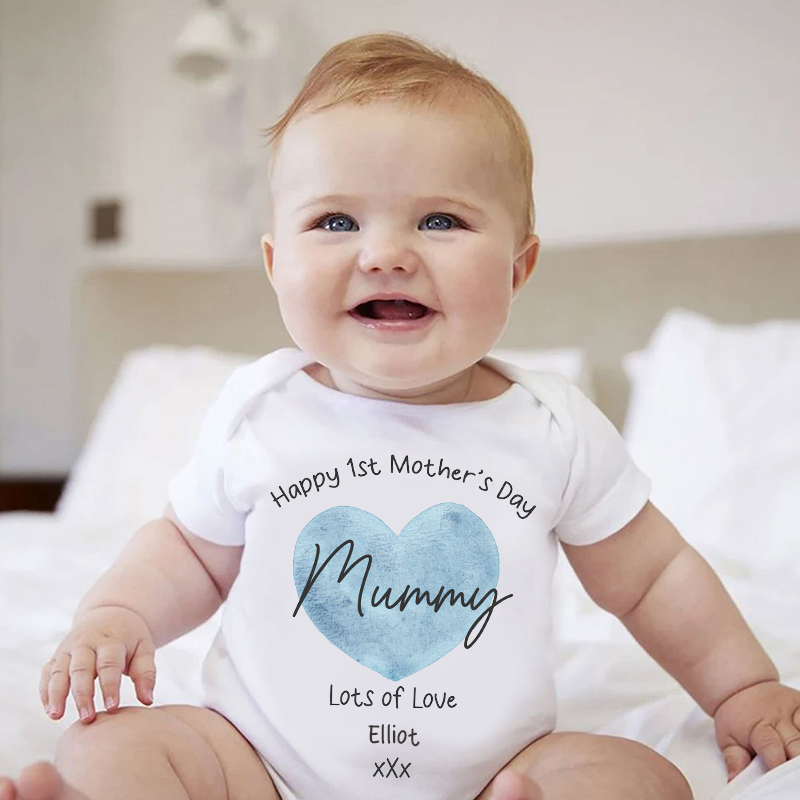 Personalized Baby First Mother's Day Cozy Onesie| BBcloth2209