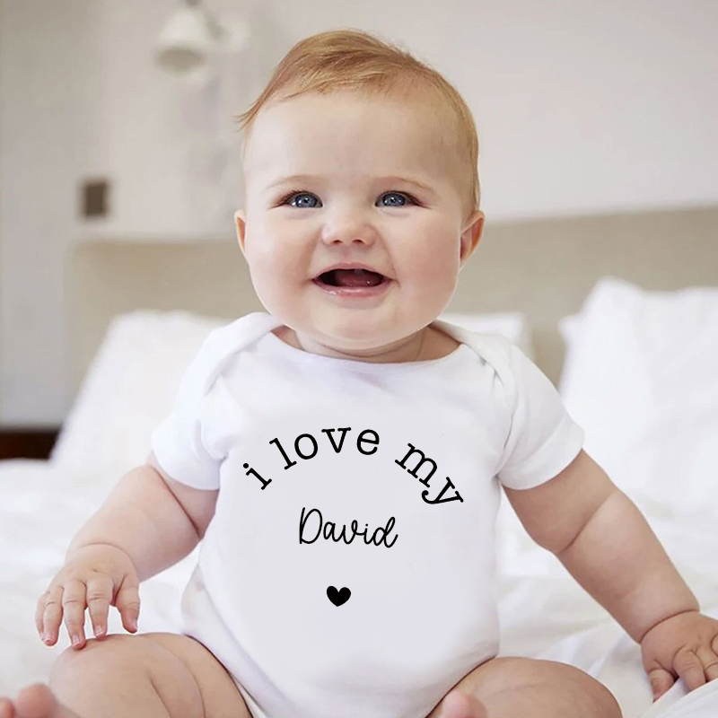 Personalized I Love My Custom Name Baby Cozy Onesie| BBcloth2213