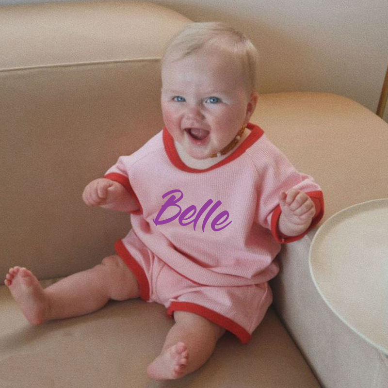 Personalized Kids Summer Name Toddler Shorts Set| Cloth219