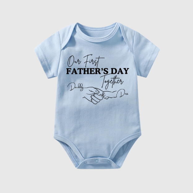 Personalized Happy First Father's Day Cozy Onesie| BBcloth2226