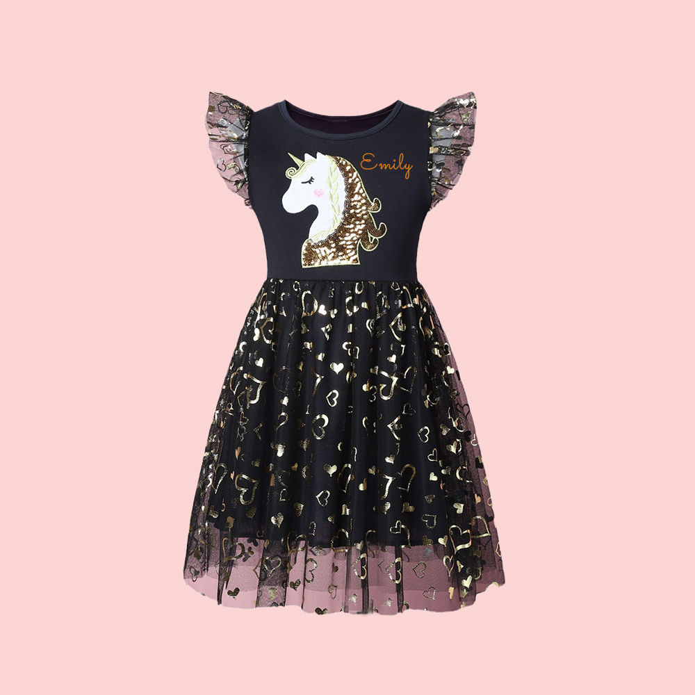 Personalized Girl Magical Unicorn Birthday Dress| Dress06