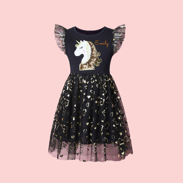 Personalized Girl Magical Unicorn Birthday Dress| Dress06