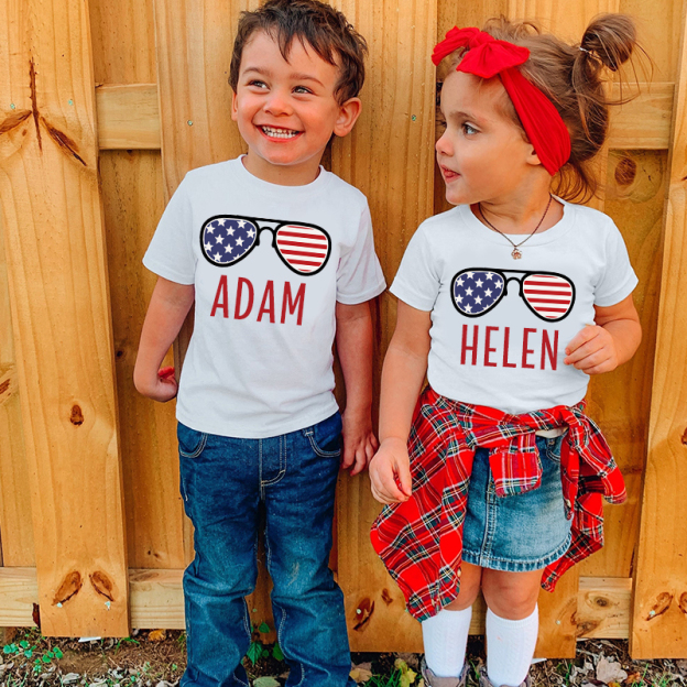 Personalized Kid 4th Of July Independence T-Shirt| Cloth1454