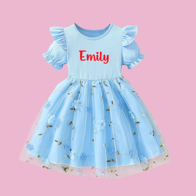 Personalized Girl Flower Summer Dress| Dress43