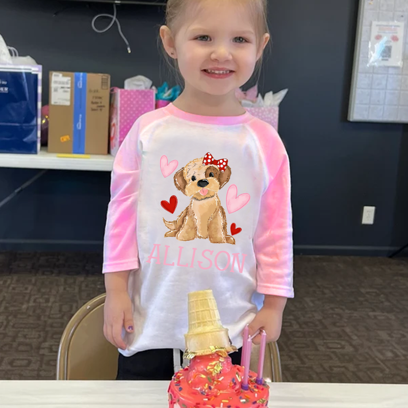 Personalized Kid Valentine's Day Long Sleeves Shirt| Cloth12432