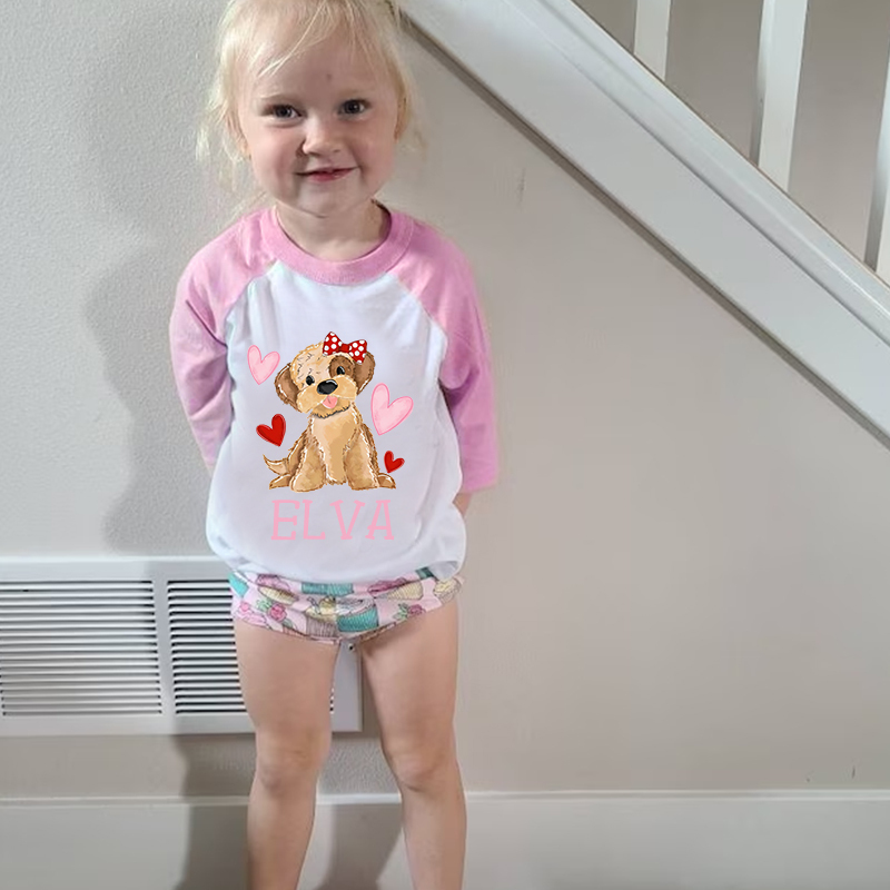 Personalized Kid Valentine's Day Long Sleeves Shirt| Cloth12432