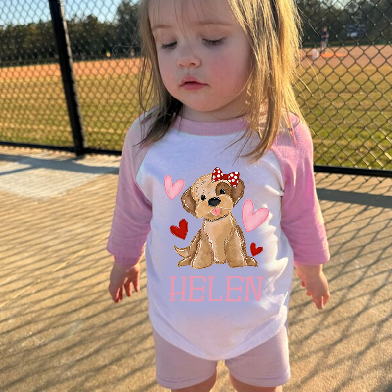 Personalized Kid Valentine's Day Long Sleeves Shirt| Cloth12432