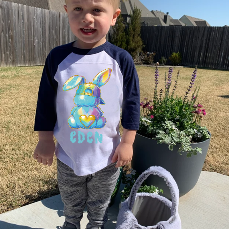 Personalized Kids Easter Bunny Long Sleeves Shirt| Cloth12444