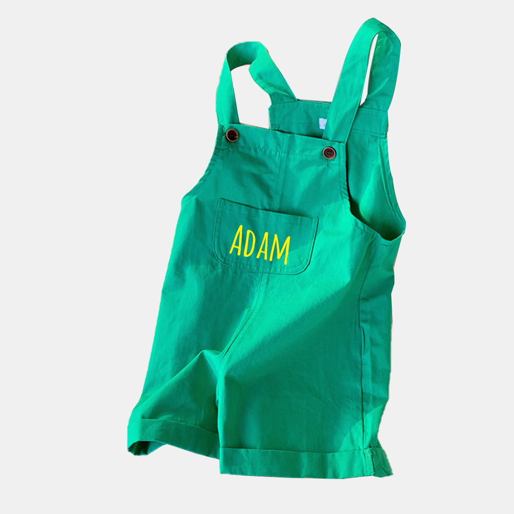 Personalized Kids Multicolor Cozy Overalls| Pants18