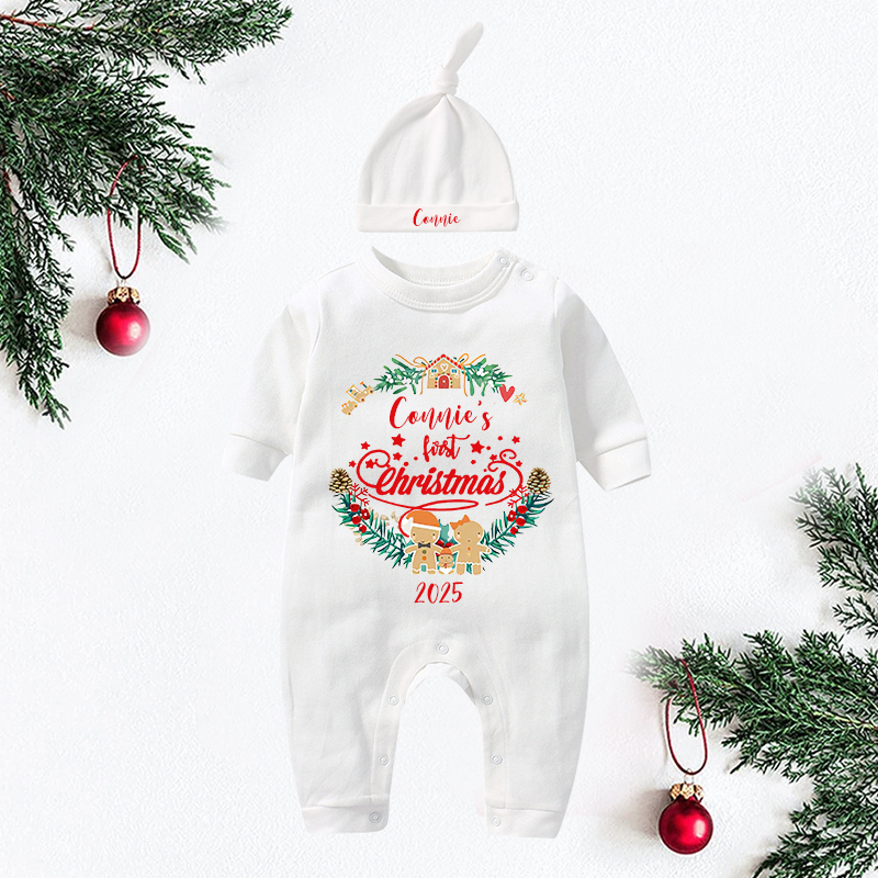 Personalized Baby First Christmas Outfit| BBCloth1209