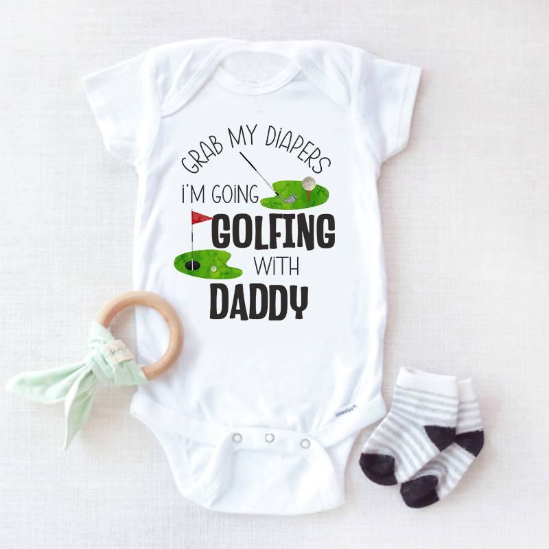 Personalized I'm Going Golfing With Daddy Cozy Onesie| BBcloth2217