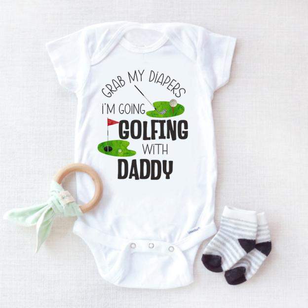 Personalized I'm Going Golfing With Daddy Cozy Onesie| BBcloth2217