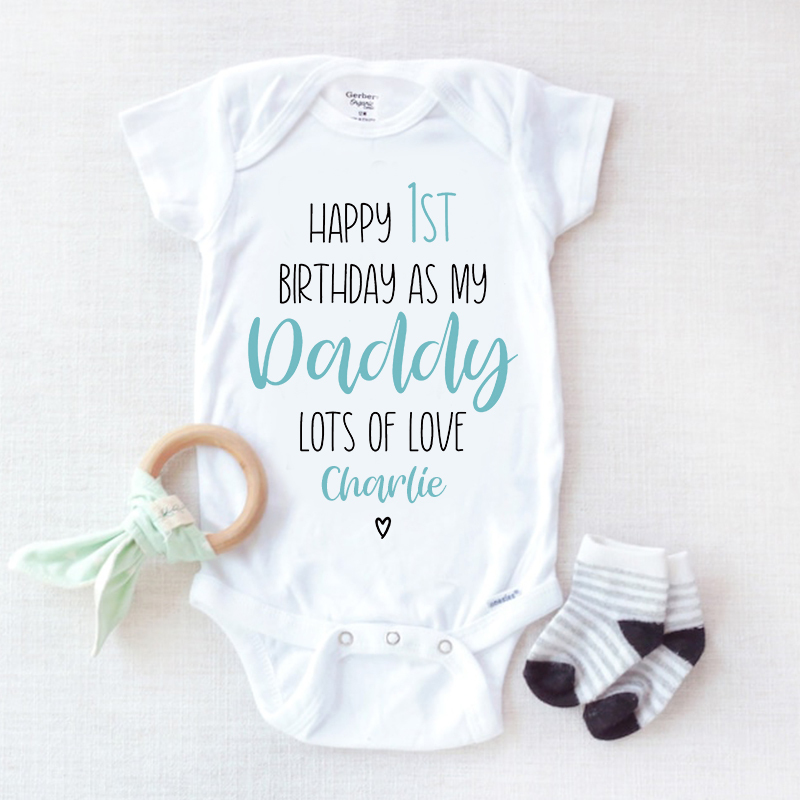Personalized 1st Birthday as My Daddy Cozy Onesie| BBcloth2208
