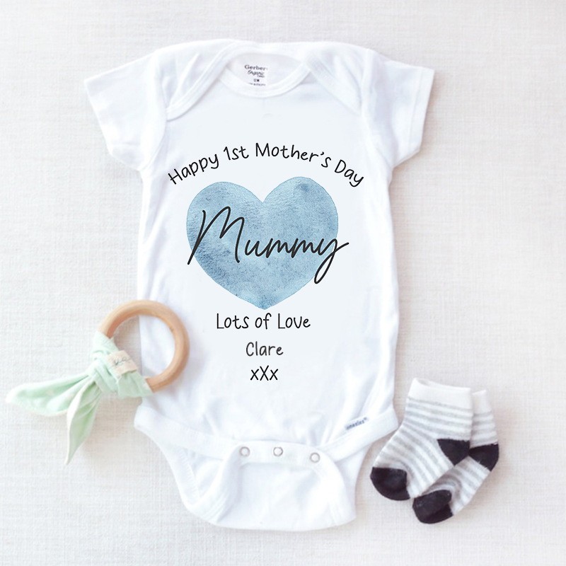 Personalized Baby First Mother's Day Cozy Onesie| BBcloth2209