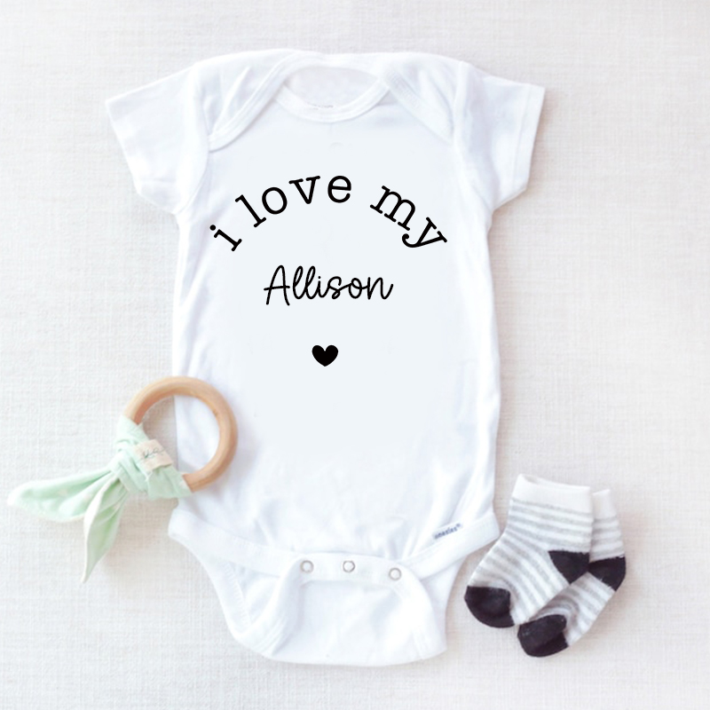 Personalized I Love My Custom Name Baby Cozy Onesie| BBcloth2213