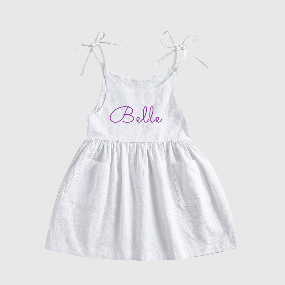 Personalized Girls Name Spaghetti Strap Dress| Dress17
