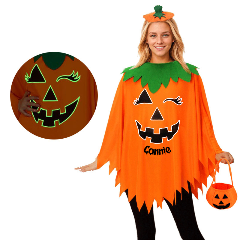 Personalized Halloween Night Glowing Costumes Pumpkin Set| YESHalloween05