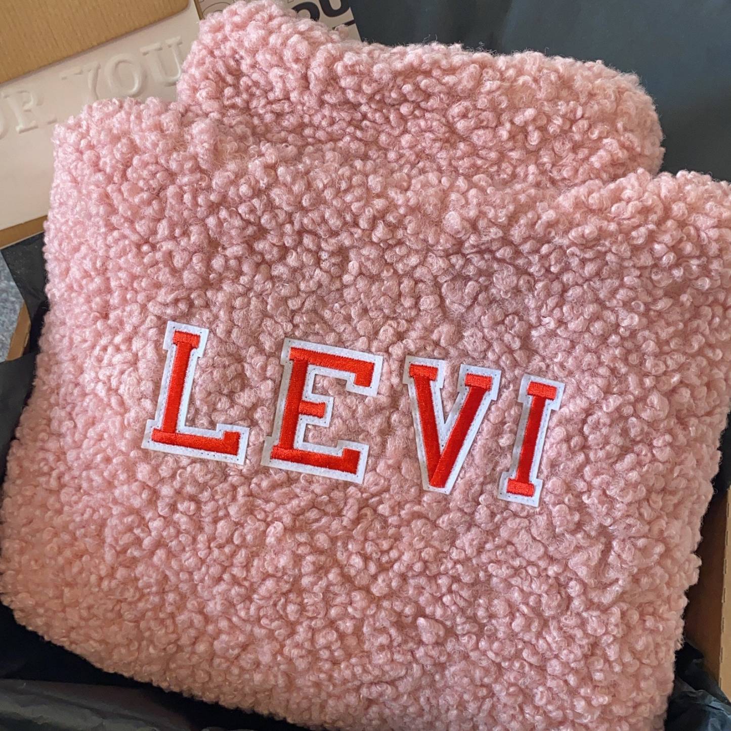 Personalized Hand Patch Kids Warm Sherpa Jacket | inJacket13