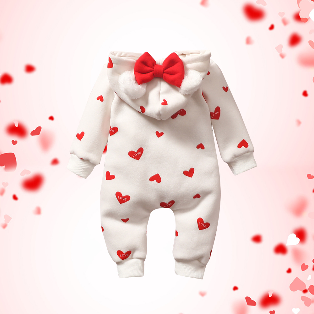 Personalized Baby Girl Love Heart Jumpsuit| BBcloth112